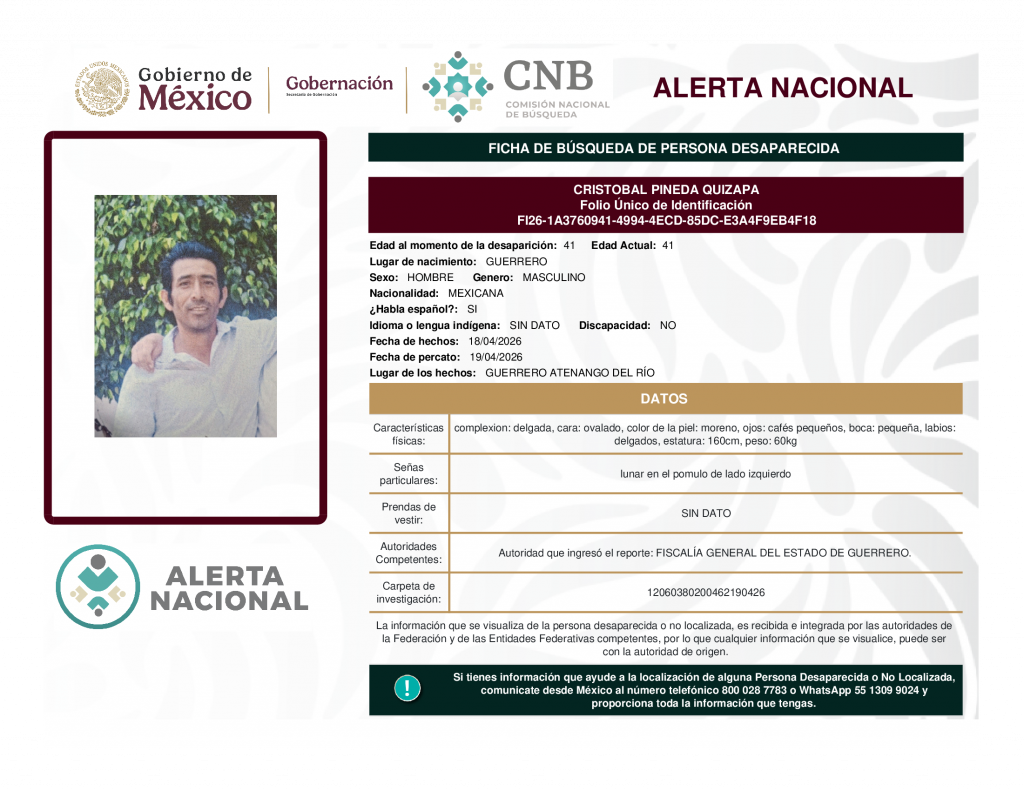CRISTOBAL PINEDA QUIZAPA