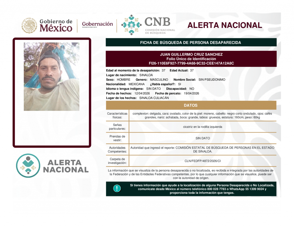 JUAN GUILLERMO CRUZ SANCHEZ