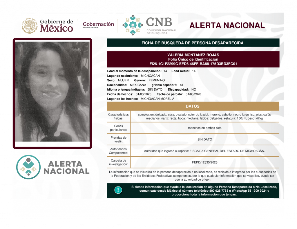 VALERIA MONTAÑEZ ROJAS