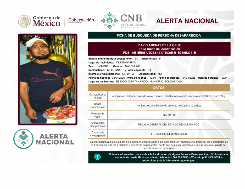 DAVID ARENAS DE LA CRUZ
