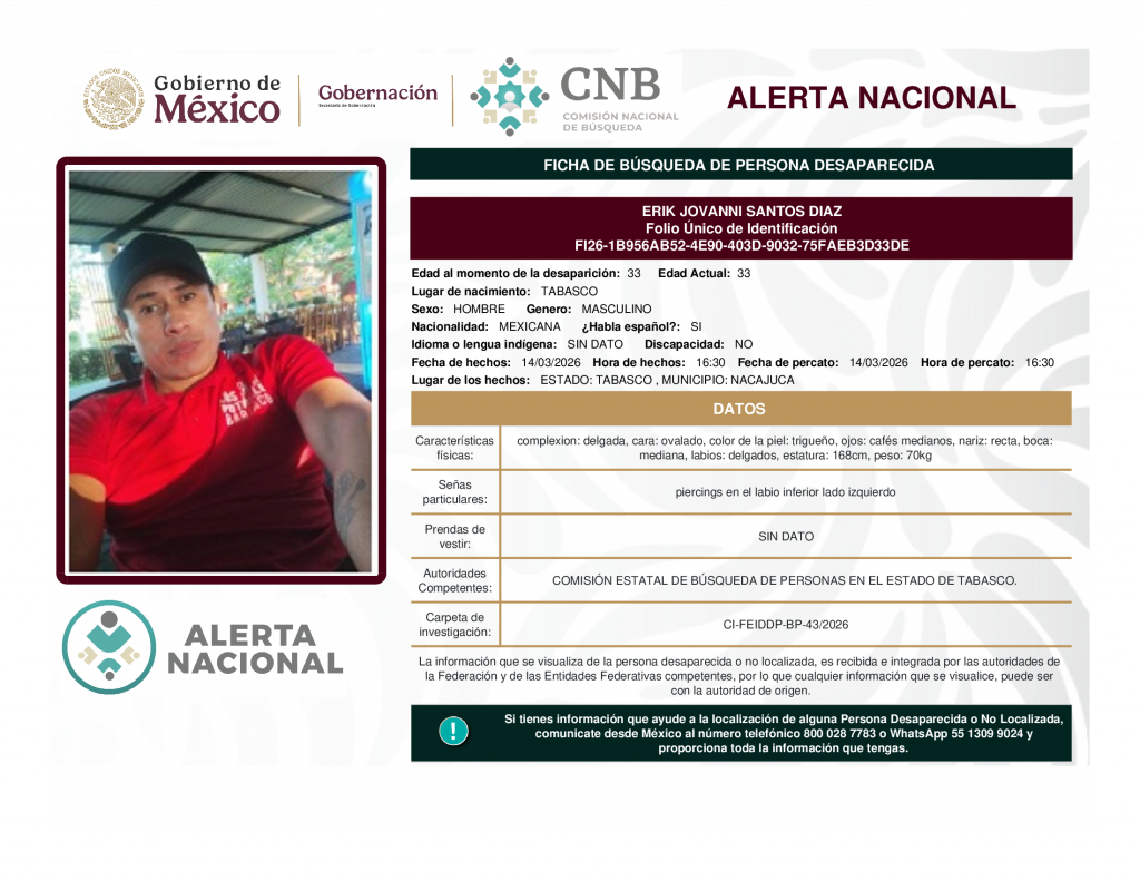 ERIK JOVANNI SANTOS DIAZ