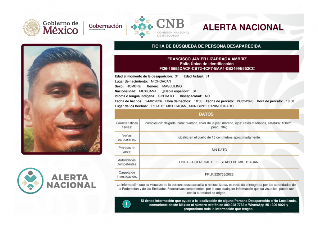FRANCISCO JAVIER LIZARRAGA AMBRIZ