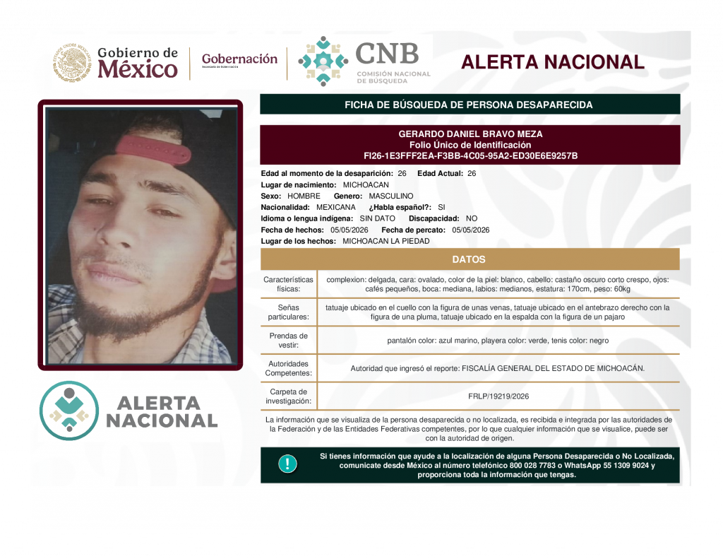 GERARDO DANIEL BRAVO MEZA