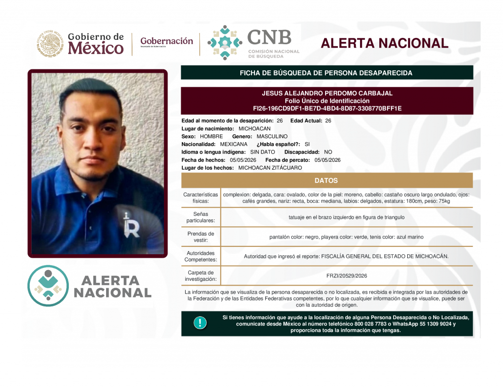 JESUS ALEJANDRO PERDOMO CARBAJAL