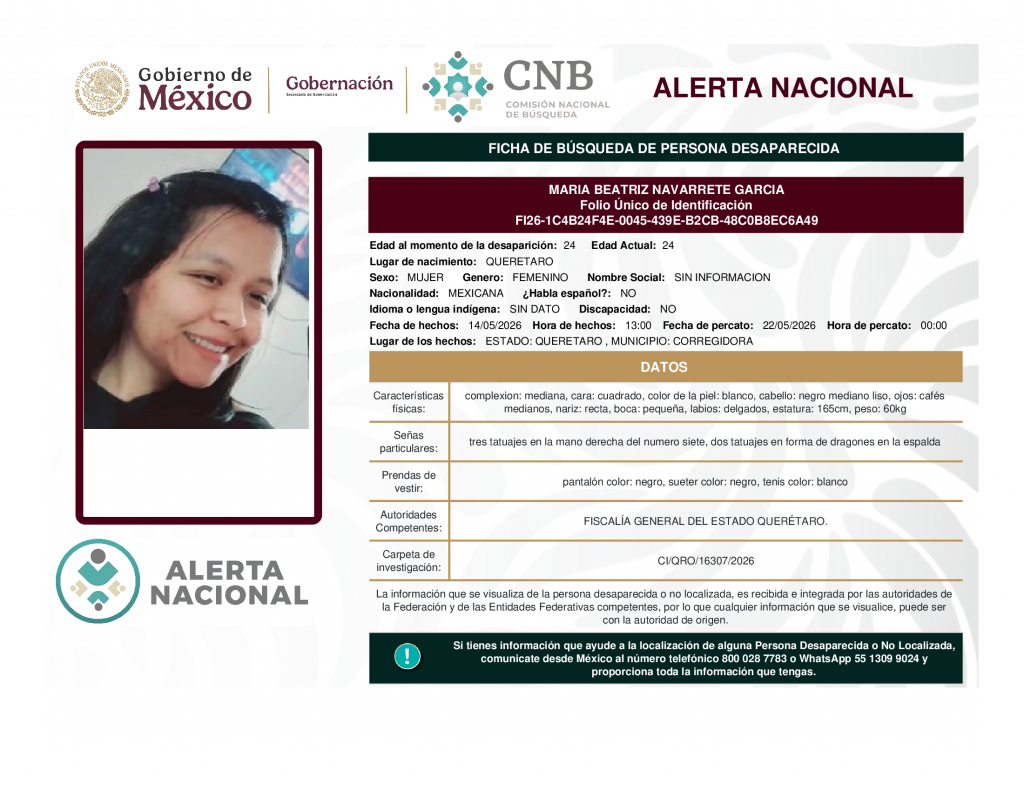 MARIA BEATRIZ NAVARRETE GARCIA