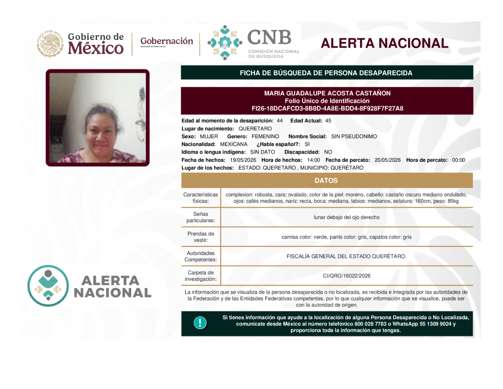 MARIA GUADALUPE ACOSTA CASTAÑON