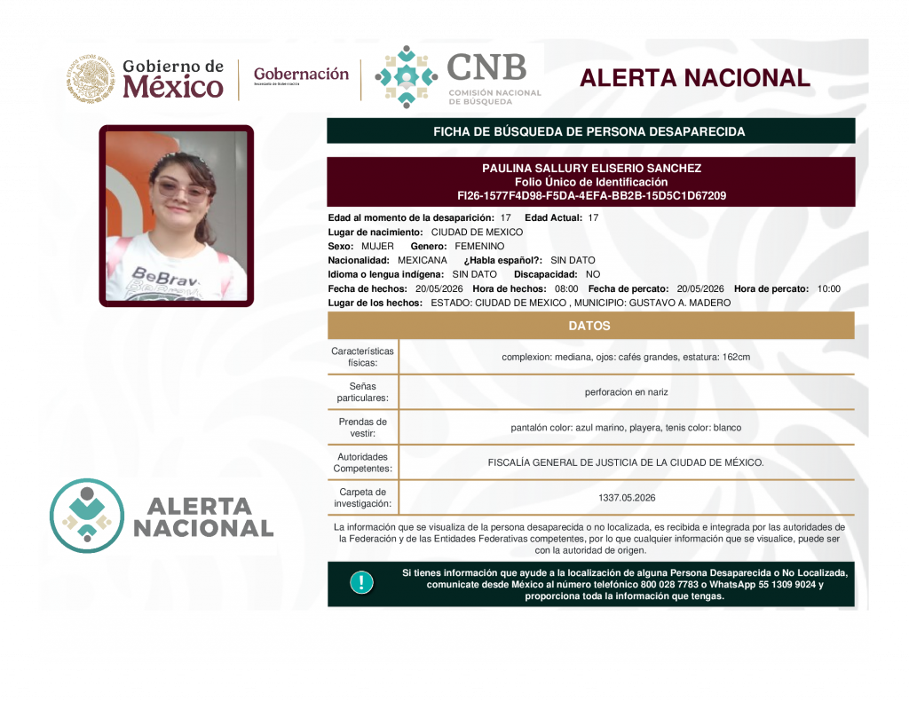 PAULINA SALLURY ELISERIO SANCHEZ