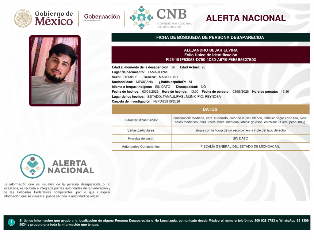 ALEJANDRO BEJAR ELVIRA