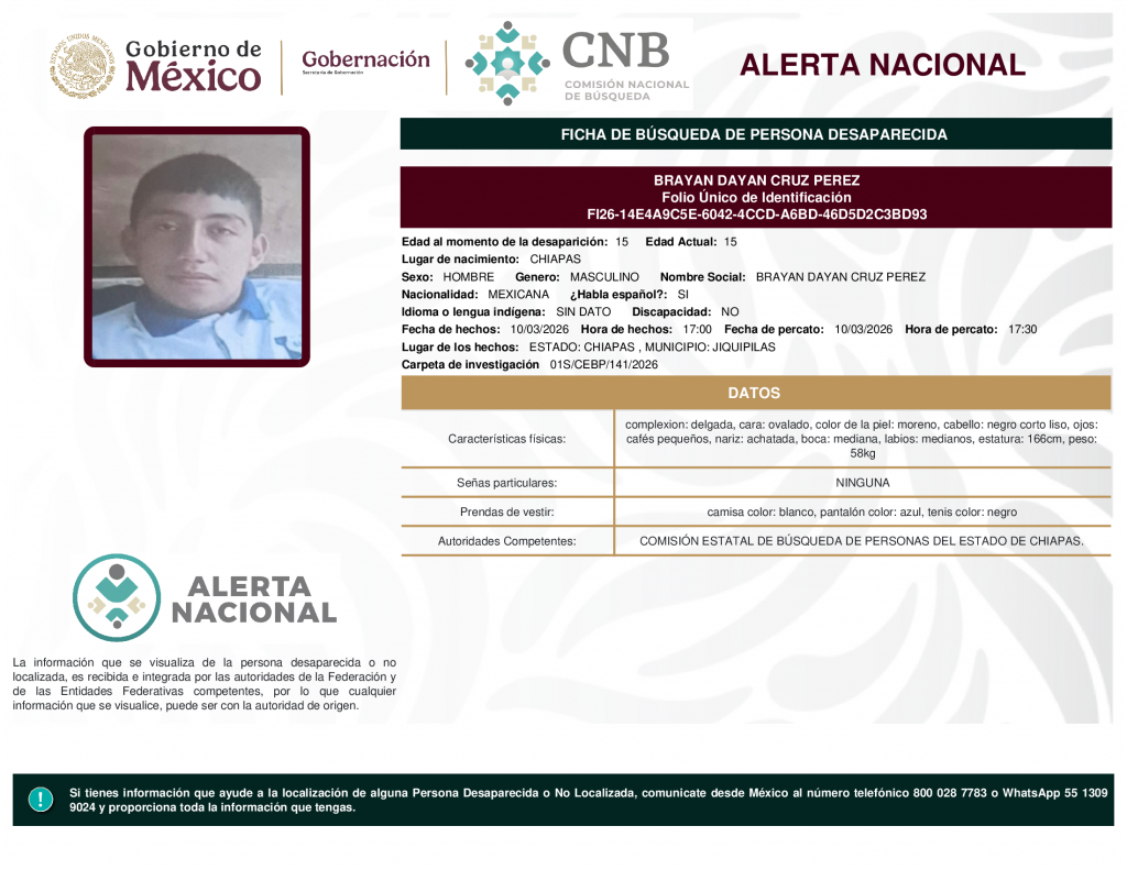 BRAYAN DAYAN CRUZ PEREZ