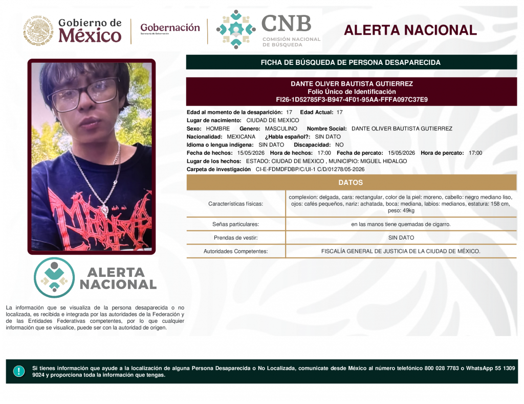 DANTE OLIVER BAUTISTA GUTIERREZ