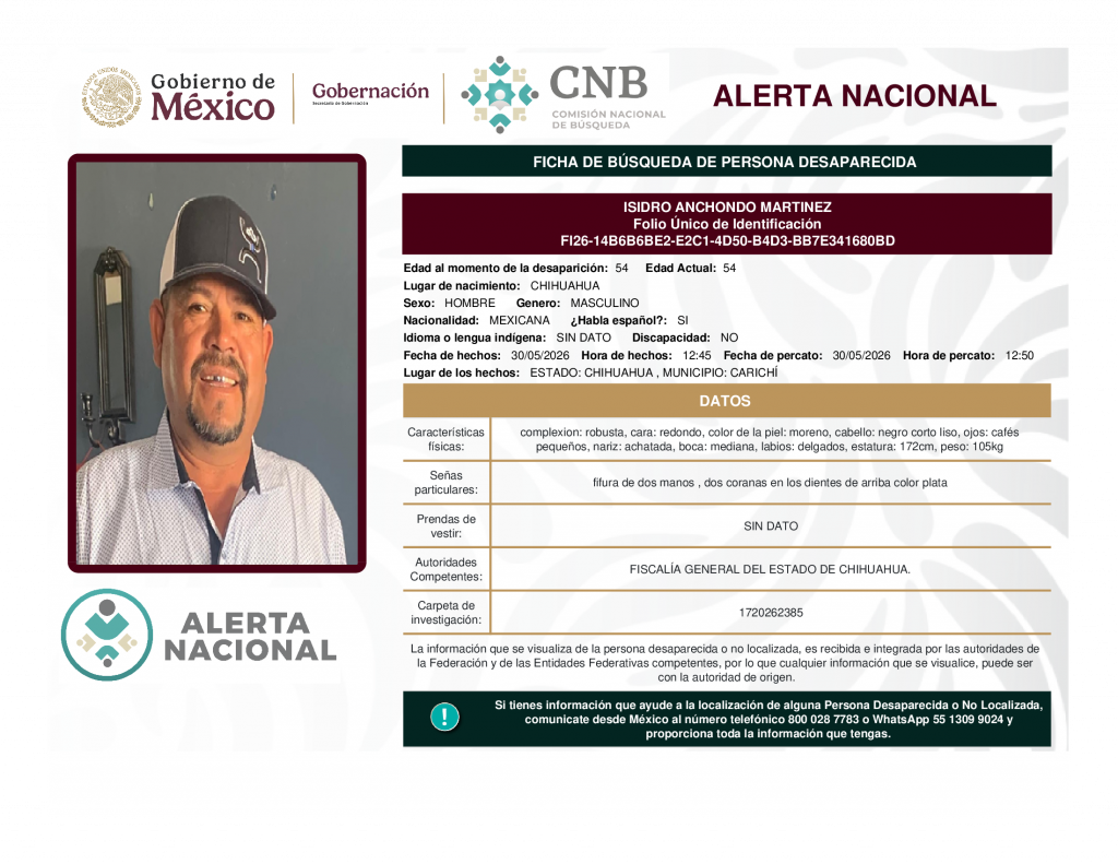 ISIDRO ANCHONDO MARTINEZ