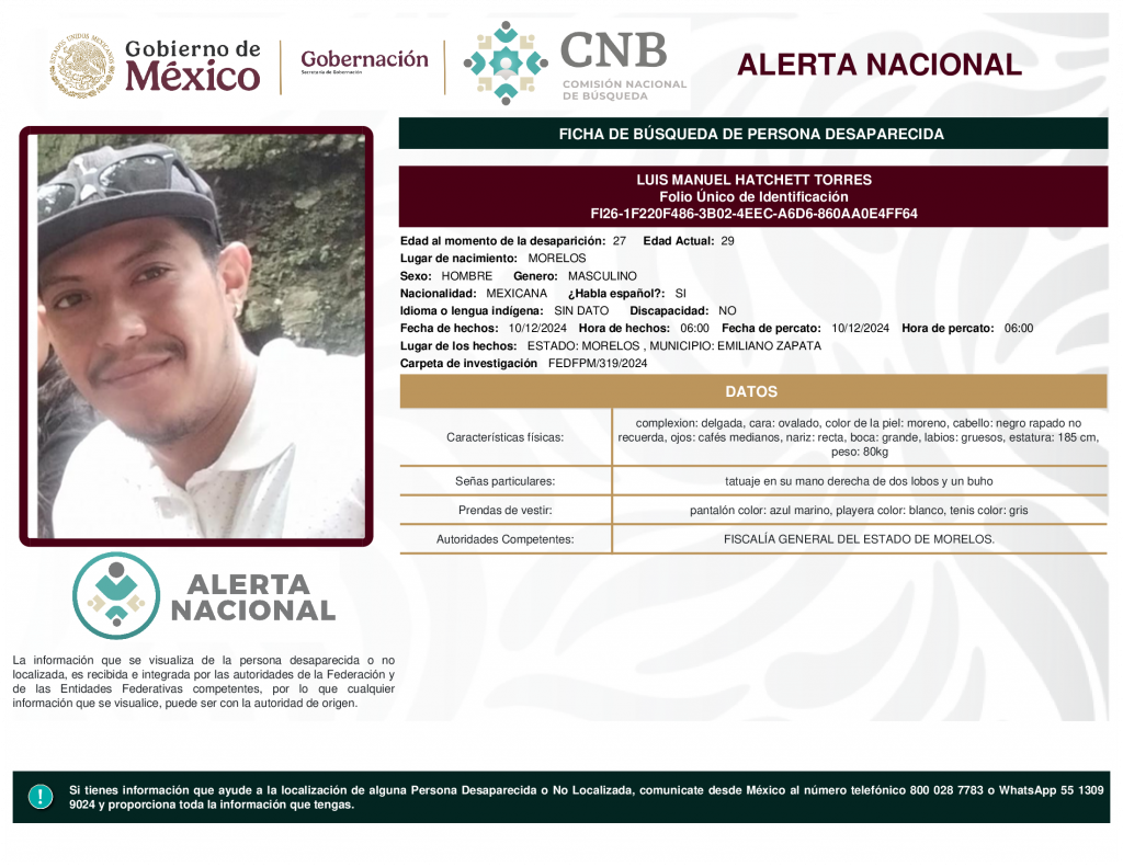 LUIS MANUEL HATCHETT TORRES