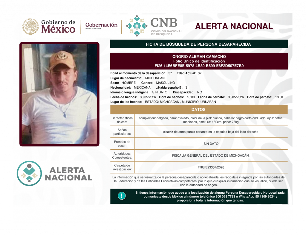 ONORIO ALEMAN CAMACHO