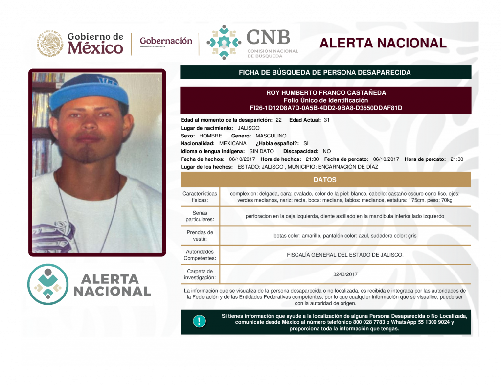 ROY HUMBERTO FRANCO CASTAÑEDA