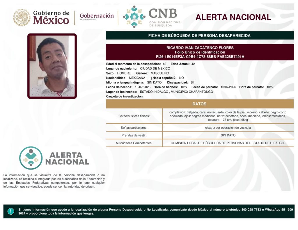 RICARDO IVAN ZACATENGO FLORES