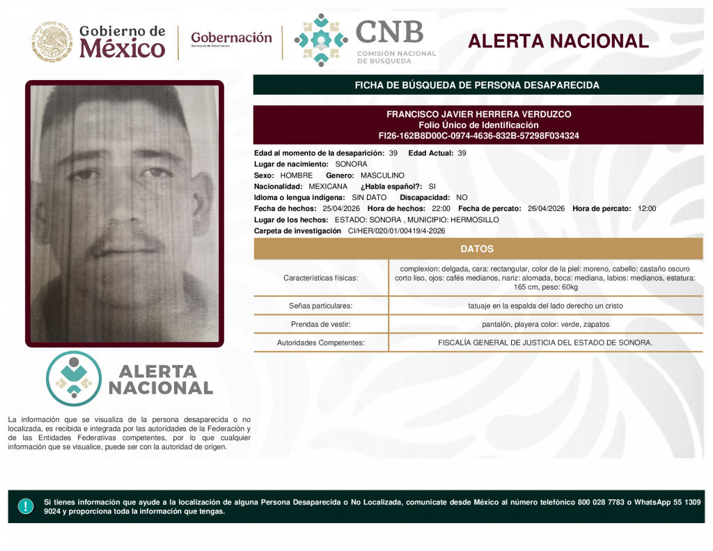 FRANCISCO JAVIER HERRERA VERDUZCO