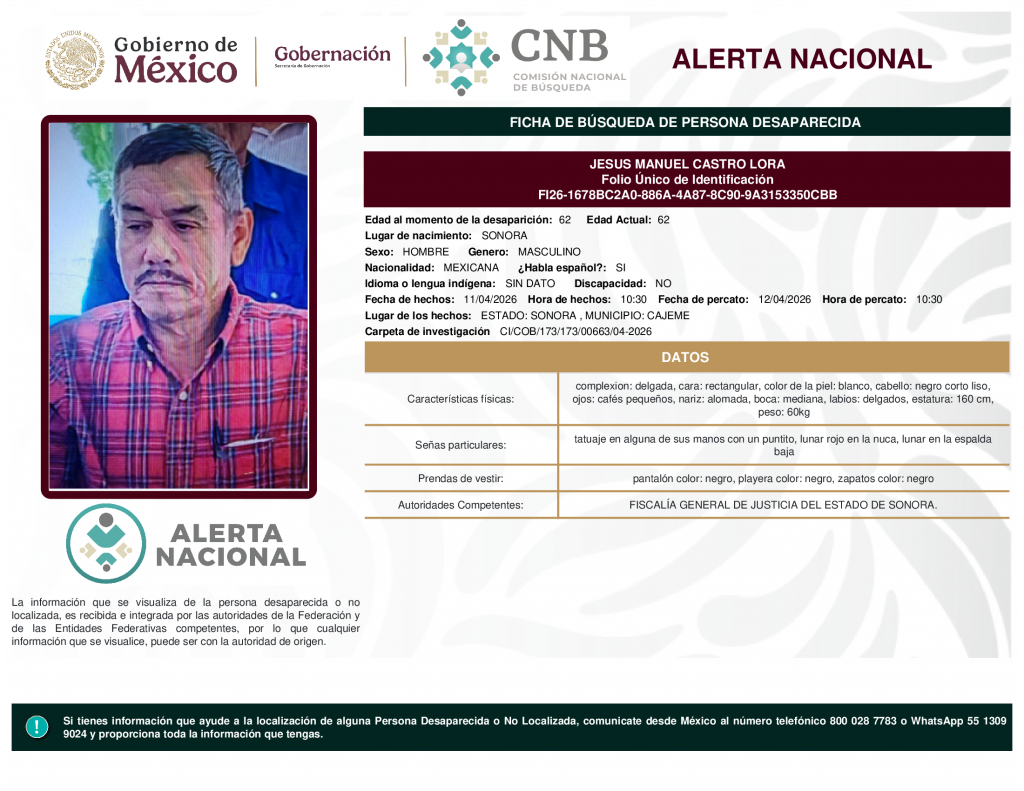 JESUS MANUEL CASTRO LORA