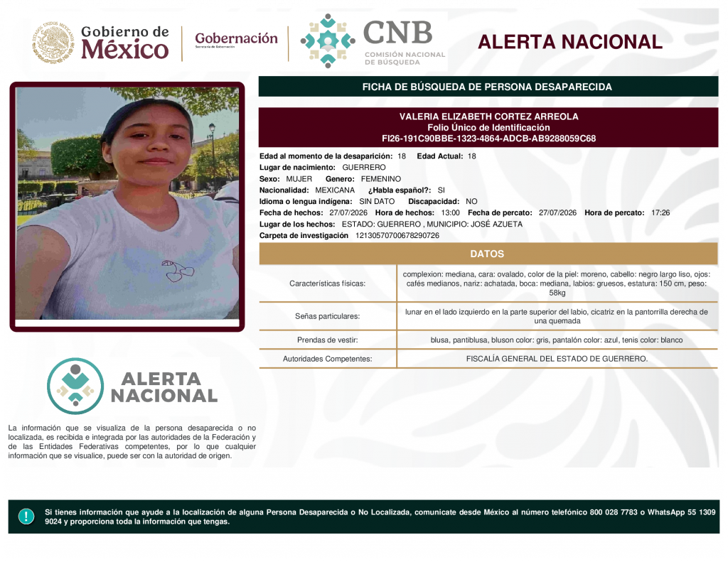 VALERIA ELIZABETH CORTEZ ARREOLA