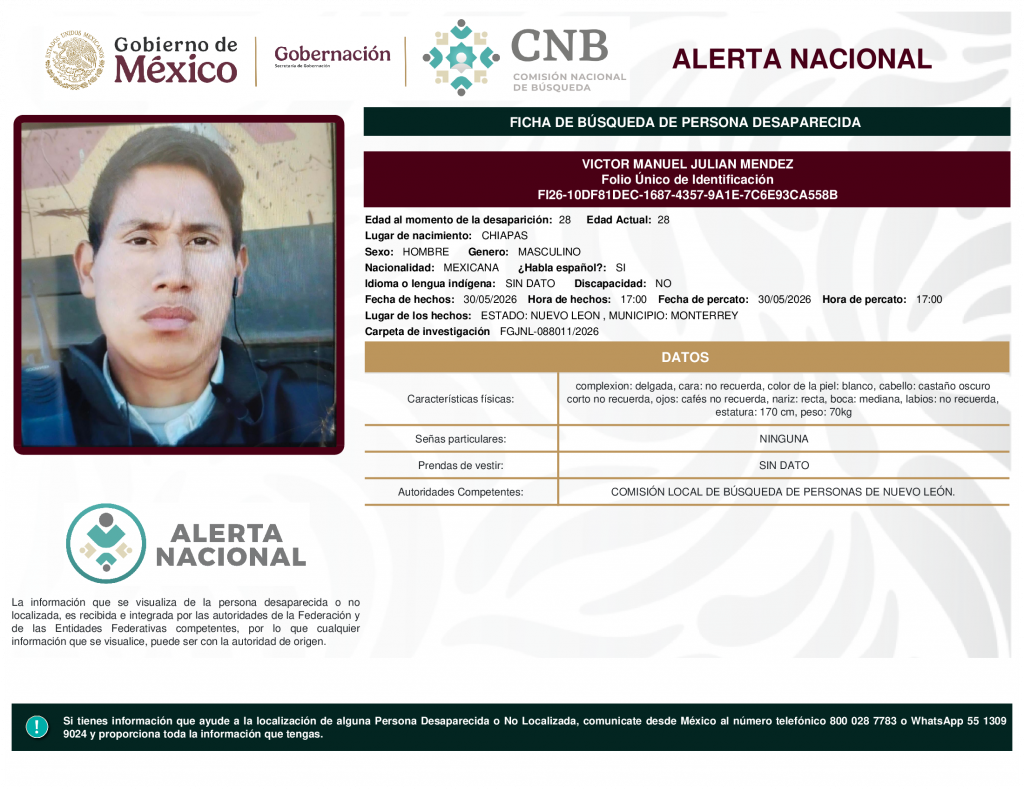 VICTOR MANUEL JULIAN MENDEZ