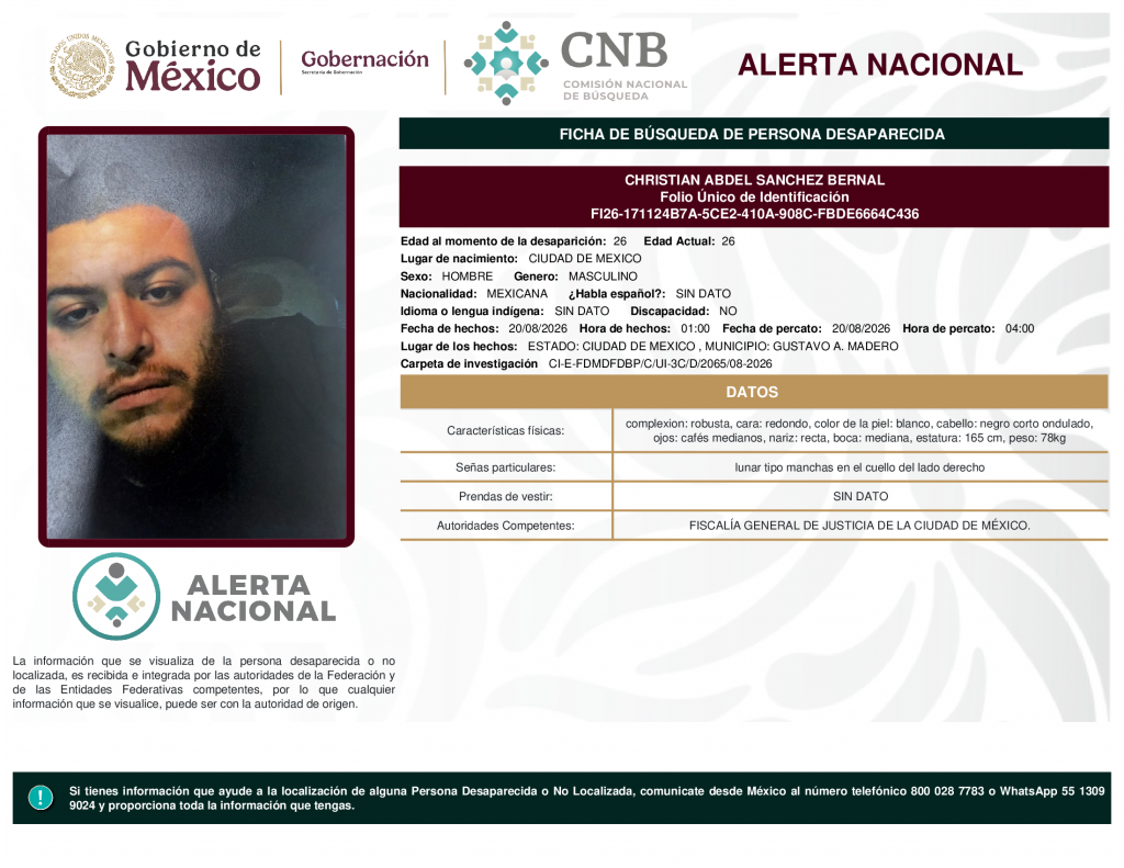 CHRISTIAN ABDEL SANCHEZ BERNAL