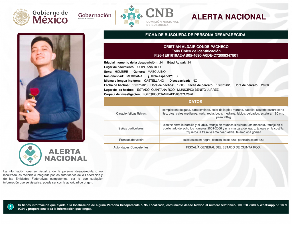 CRISTIAN ALDAIR CONDE PACHECO