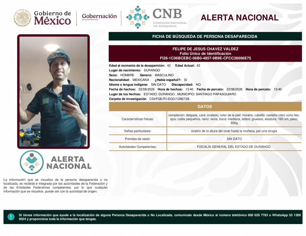 FELIPE DE JESUS CHAVEZ VALDEZ