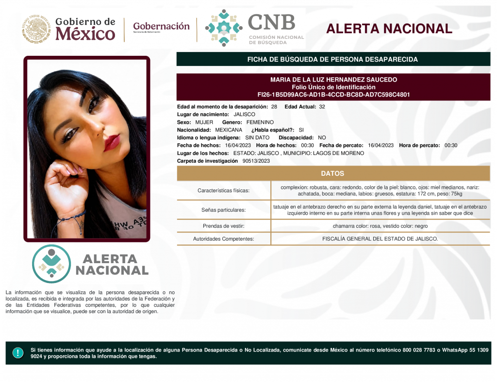 MARIA DE LA LUZ HERNANDEZ SAUCEDO