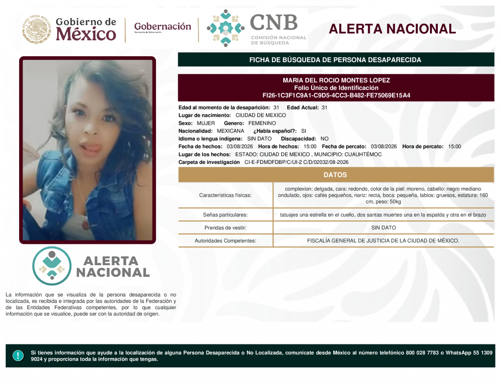 MARIA DEL ROCIO MONTES LOPEZ