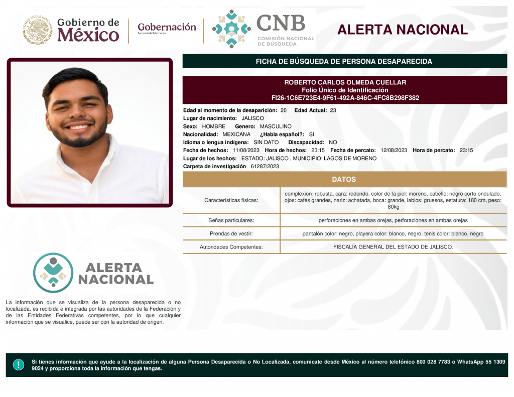ROBERTO CARLOS OLMEDA CUELLAR