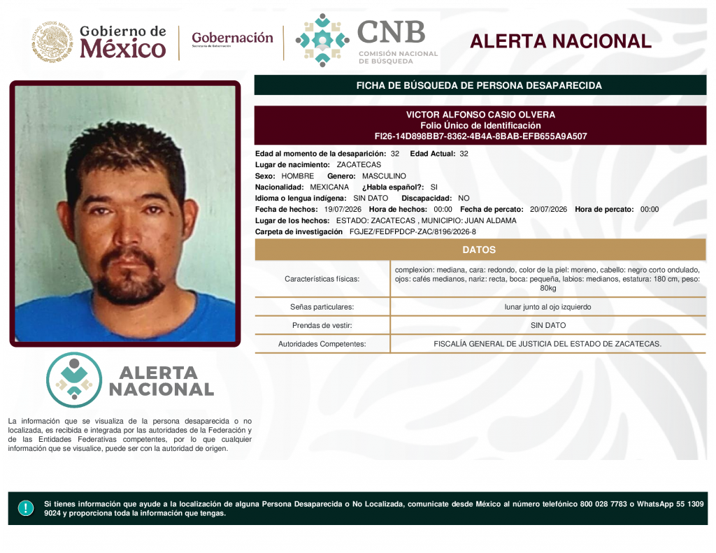 VICTOR ALFONSO CASIO OLVERA